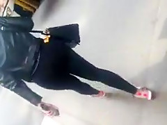 Short Chick With A Donk In Black.mp4