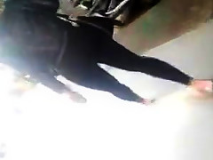 Short Chick With A Donk In Black.mp4