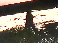 Brunette flashes at public park  beach