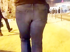 Ass in winter morning