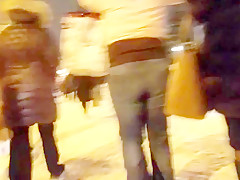 Ass in winter morning