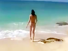 Playtime on lesbian beach