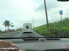 Bella Rose in Rain Doesn't Slow You And Bella, As You Make A Trip To The Caves - ATKGirlfriends