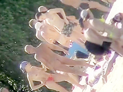 Uninhibited beachgoers let it all hang out on a sunny day a