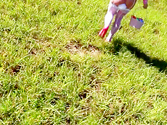 Hot bunny fills her ass with milk and fucks