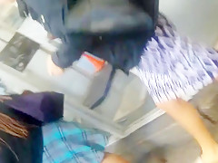 Older Lady With A Phatty In Orange Outfit.mp4