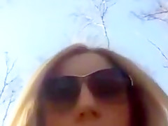 Two Russian girls are walking through the woods masturbate