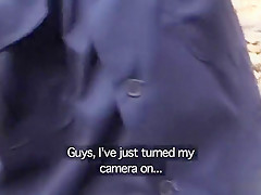 British Thief Fucks UK Cop Outdoors