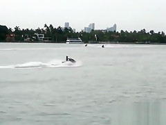 Skinny beach girl gets pounded