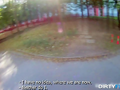 Dirty Flix - Kelly Candy - Blonde cutie tricked into outdoor sex