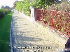 Dirty Flix - Kelly Candy - Blonde cutie tricked into outdoor sex