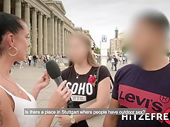 HITZEFREI Busty German MILF Jacky Lawless Ass Fucked Outdoors