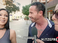 HITZEFREI Busty German MILF Jacky Lawless Ass Fucked Outdoors