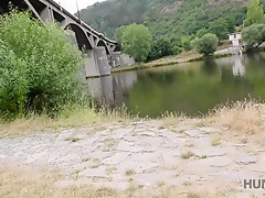 HUNT4K. Pleased cuckold watches girlfriend's outdoor sex with guy