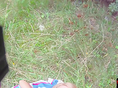Pulled euro gets fucked outdoors POV