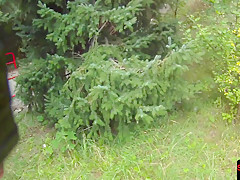 Pulled euro gets fucked outdoors POV