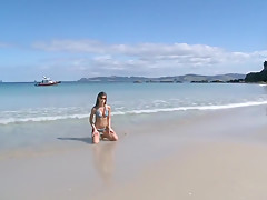Little Caprice on the beach