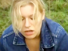 Retro college girl Fucked In The Forest
