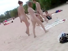 Nude Beach - Hot Babes Put on a Show