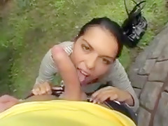 Amateur - Huge Naturals Babe Outdoor Fuck  CIM Swallow POV