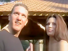 Very hot amateur girlfriend outdoor action with cumshot