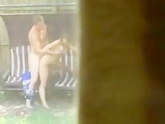 Spying fuck in the garden