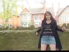 Amateur -Big Naturals Brunette Babe Outdoor Exhibition  Pee