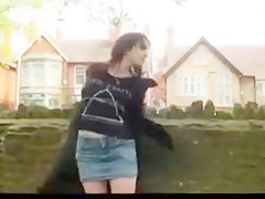 Amateur -Big Naturals Brunette Babe Outdoor Exhibition  Pee