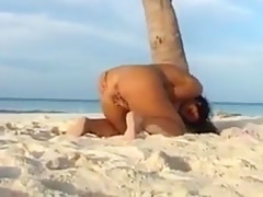 pussy fingering on beach