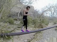 Perfect Tits Amateur Milf gets Outdoor Facial POV