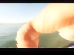 hot blonde  big ass pussy cum inside boat: )