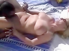 Nude Beach - Big Naturals Mature BBC MMF Threesome
