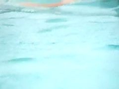 Outdoor fuck by the swimming pool