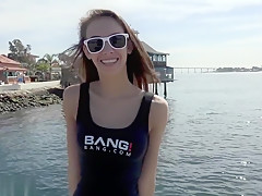 Charity Crawford gets her  pussy stretched outdoors