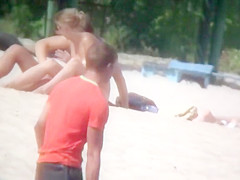 Hot young bombshells take off their bikinis to sunbathe in