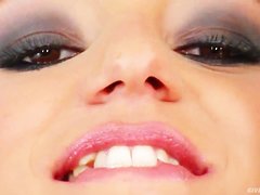 Slender Aiden teases and plays with dildo