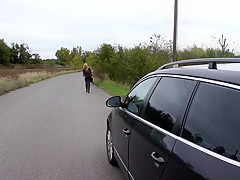 Teen stops the car and fucks her guy - MyFirstPublic