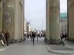 German girl public flashing in Berlin and with butt plug upskirt