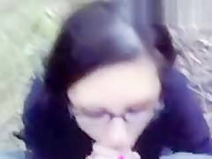 Outdoor cum in mouth