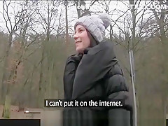 PublicAgent Outdoor sex filmed on amateur camcorder in public place