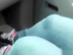 Huge natural boobs MILF public flashing and then fucks