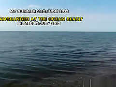 Amateur Creampie Gangbang at the Beach