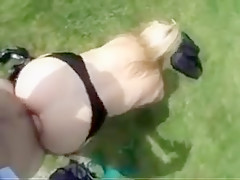 Outdoor hand and foot job