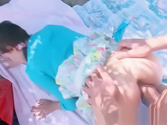 Hot teen gets fucked outdoor