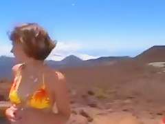 Maui - Cutie college girl Enjoys Holiday with Two Big Cocks