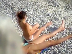 Nude beach blowjob  VOYEUR STYLE