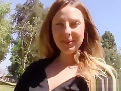 POVLife natural tits redhead girlfriend POV fucked outdoors