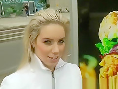 Extreme sex outdoors with cute blonde