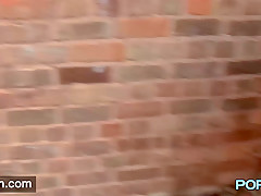 British skinny Leyla flashing in London