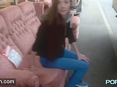 British skinny Leyla flashing in London